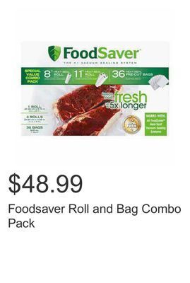 Costco Foodsaver roll and bag combo pack offer