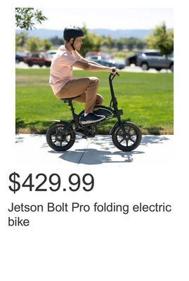 Costco Jetson bolt pro folding electric bike offer