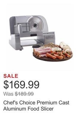 Costco Chef's choice premium cast aluminum food slicer offer