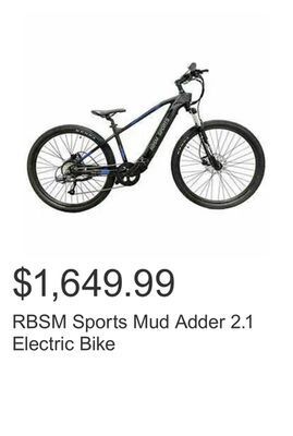 Costco Rbsm sports mud adder 2.1 electric bike offer