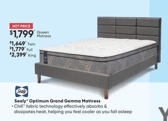 Sleep Country Sealy® optimum grand gemma mattress offer