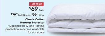Sleep Country Classic cotton mattress protector offer