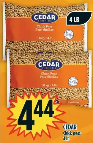 Marché Adonis Cedar chick peas offer