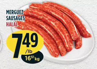 Marché Adonis Merguez sausages offer