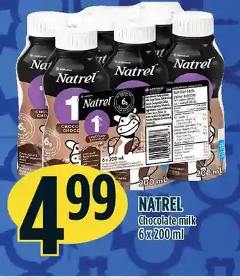 Marché Adonis Natrel chocolate milk offer