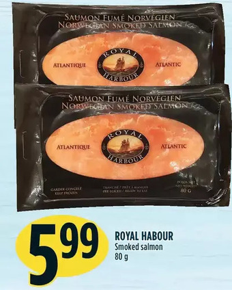 Marché Adonis Royal habour smoked salmon offer