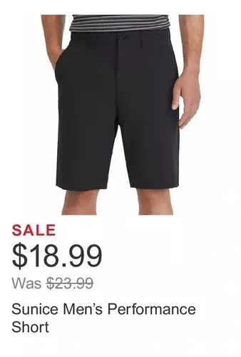 Costco Sunice men’s performance short offer