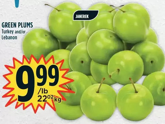 Marché Adonis Green plums offer