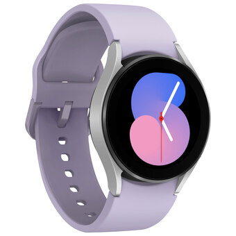 Best Buy Samsung galaxy watch5 (gps) 40mm smartwatch with heart rate monitor - silver/bora purple offer