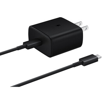 Best Buy Samsung 45w fast charging wall charger with usb-c cable - black offer