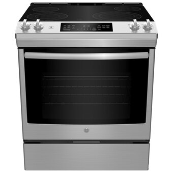 Best Buy Ge 30 5.3 cu. ft. fan convection slide-in electric range (jcs830smss) - stainless steel offer