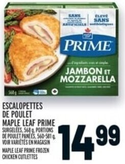 Metro MAPLE LEAF PRIME FROZEN CHICKEN CUTLETTES offer