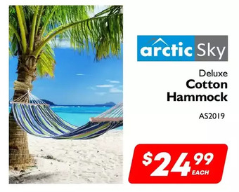 Factory Direct Arctic sky deluxe cotton hammock offer