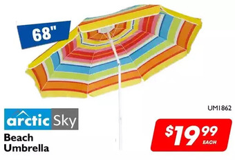 Factory Direct Arctic sky beach umbrella offer