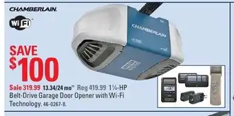 Canadian Tire Belt-Drive Garage Door Opener With Wi-Fi Technology offer