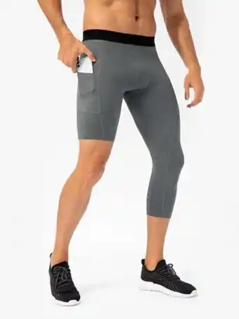 SheIn Men pocket side asymmetrical sport tights offer
