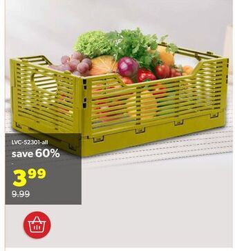 Shopper+ Folding plastic storage crate storage baskets for desk organizing, 1pc, 12 x 8 x 4.5 offer