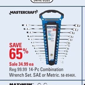 Canadian Tire 14-Pc Combination Wrench Set offer