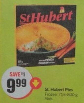 FreshCo St. Hubert Pies Frozen 715-800 g offer