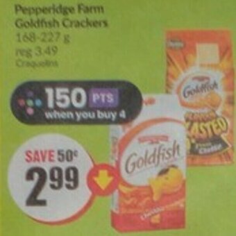 FreshCo Pepperidge Farm Goldfish Crackers 168-227 g offer