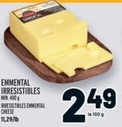 Metro IRRESISTIBLES EMMENTAL CHEESE offer