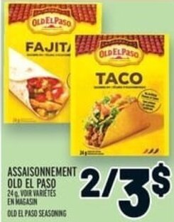 Metro OLD EL PASO SEASONING offer