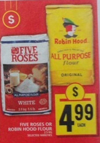 Food Basics FIVE ROSES OR ROBIN HOOD FLOUR offer