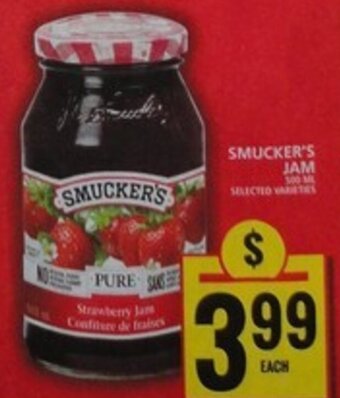 Food Basics SMUCKER'S JAM offer
