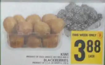 Food Basics Kiwi, Blackberries offer