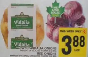 Food Basics SWEET VIDALIA ONIONS , RED ONIONS offer