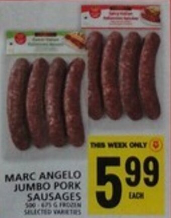 Food Basics MARC ANGELO JUMBO PORK SAUSAGES offer