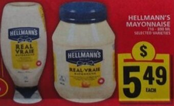 Food Basics HELLMANN'S MAYONNAISE offer