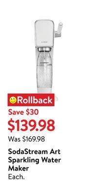 Walmart Sodastream art sparkling water maker offer