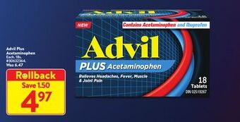 Walmart Advil plus acetaminophen offer