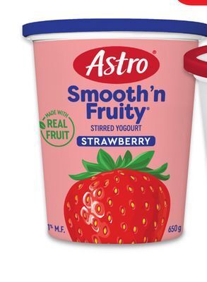 Walmart Astro smooth 'n fruity yogurt tubs offer