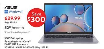 Staples Asus x515ea laptop offer