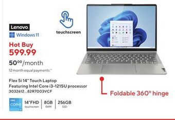 Staples Lenovo flex 5i 14 touch laptop offer