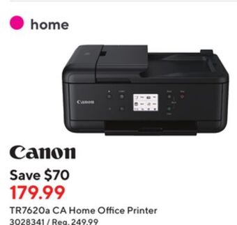 Staples Canon tr7620a wireless 4-in-1 printer offer