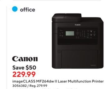 Staples Canon imageclass mf264dw ii laser multifunction printer offer