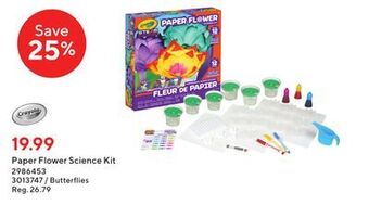 Staples Crayola paper flower science kit offer