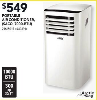 Lowe's Arctic king portable air conditioner, (sacc: 5300-btu) offer