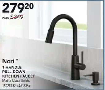 Lowe's Moen nori 1-handle pull-down kitchen faucets offer