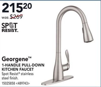 Lowe's Moen georgene 1-handle pull-down kitchen faucet offer