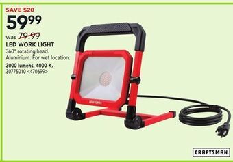 Lowe's Craftsman led work light offer