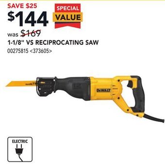 Lowe's Dewalt 1-1/8 vs reciprocating saw offer