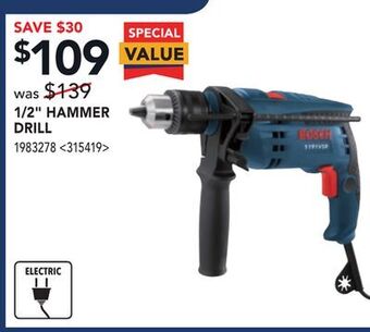 Lowe's Bosch 1/2 hammer drill offer