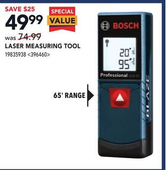 Lowe's Bosch laser measuring tool offer