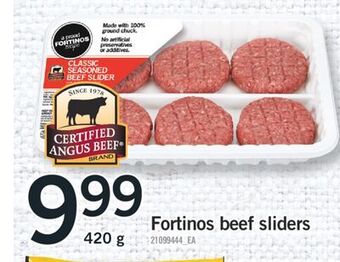 Fortinos Fortinos beef sliders, 420 g offer