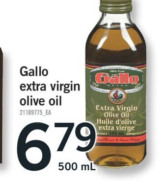 Fortinos Gallo extra virgin olive oil, 500 ml offer