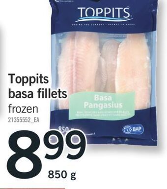 Fortinos Toppits basa fillets, 850 g offer
